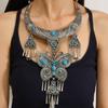 Retro Ethnic Style Jewelry Miao Silver Butterfly Large Collar Minority Necklace Dong Performance Accessories