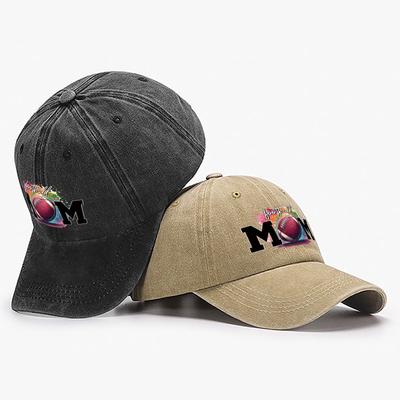 Unisex Adjustable Baseball Cap Low Profile Soft Cotton Caps Summer Beach Hat For Men Women Football Print Snapback