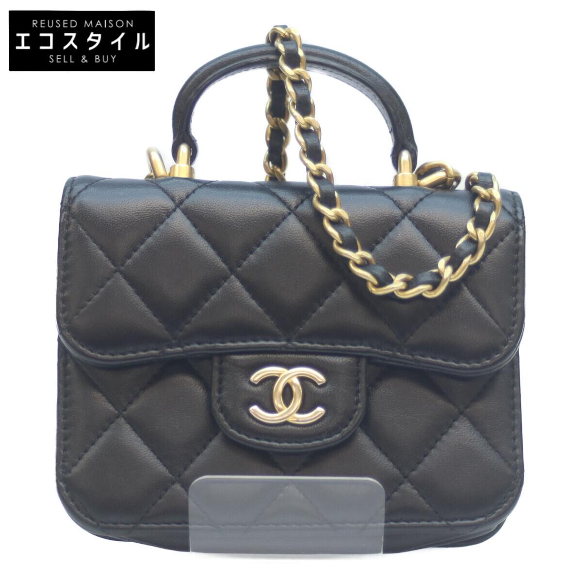 

CHANEL No. 31 AP2200 Black Lamb GHardware Mini Mini Matelasse Top Handle 2-Way Chain Shoulder Shoulder bag blackUsed