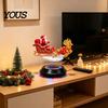 Decorative Santa Claus Sleigh Floating Sleigh, Magnetic Levitation Santa's Flying Ornament, Christmas Festive Ornament Display for Home, Office, Shelf