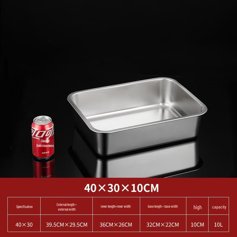 Deep Rectangular Stainless Steel Food Pan