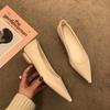 Single Shoes Women's Autumn Pointed Head Shallow Mouth Flat Sole Single Shoes Low Heel Ladyshoes Work Shoes Women