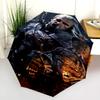 The Witcher's Fury Folding Umbrella 8 Paraphenoid Bones Suitable for All Seasons Gift Printing Umbrella