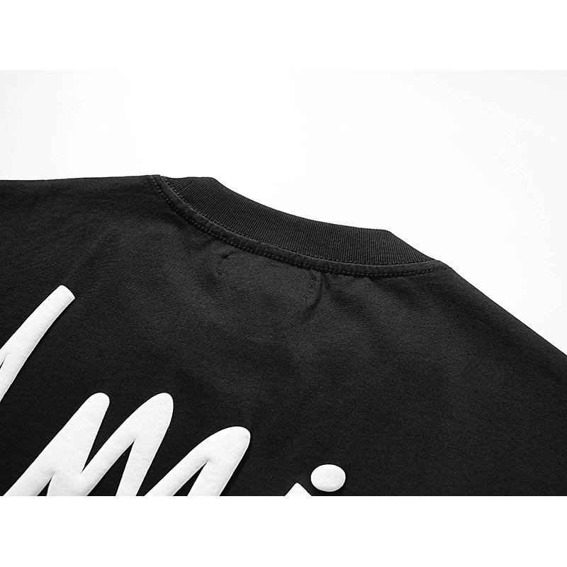 2066 Amiri 2025 Summer New Men's and Women's Loose High Quality Cotton Plus Size T-shirt Couple T-Shirt