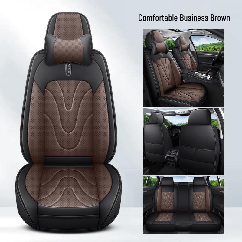 Napa Leather All-Season Universal Car Seat Cover, Five-Seater Full Coverage Cushion