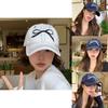 Stylish Embroidered Bowknot Baseball Cap For Women Adjustable Soft Top Spring Summer