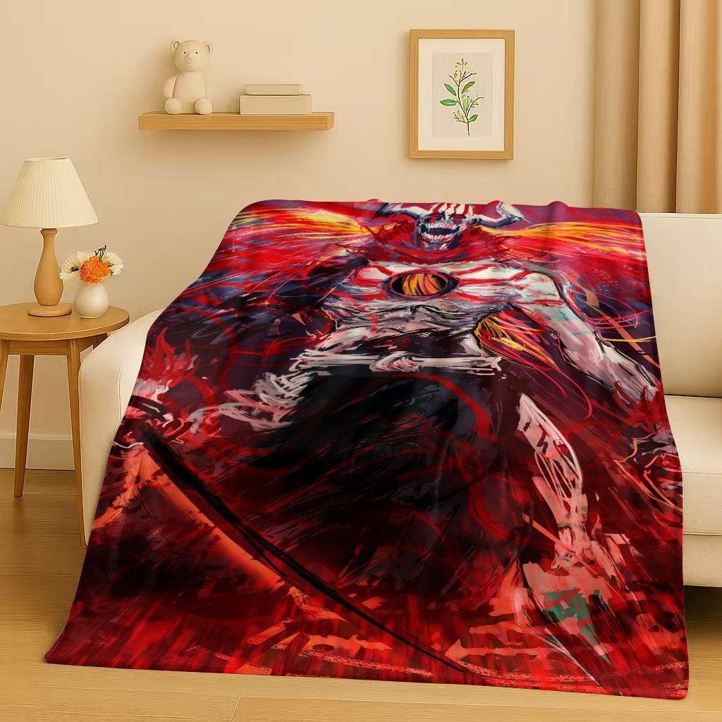 

Anime Bleach Kurosaki Ichigo Cartoon Flannel Blanket,Ultra Soft Warm Plush Throw for Home Bedroom Bed Sofa Cover Travel Kid Gift 75x90cm