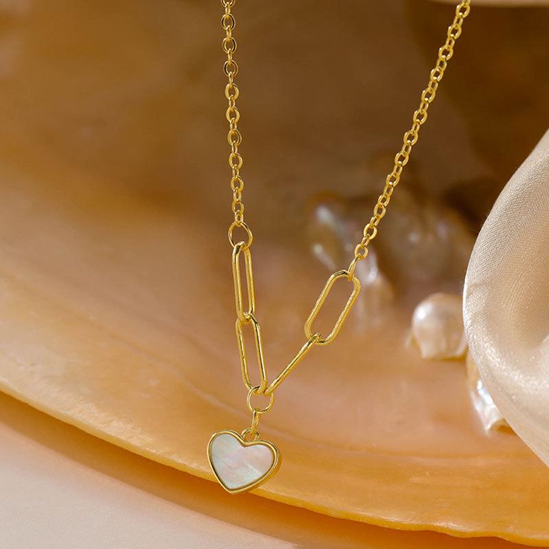 Love Necklace Light Luxury Niche Simple Necklace Summer Necklace New Year Women's Collarbone Chain
