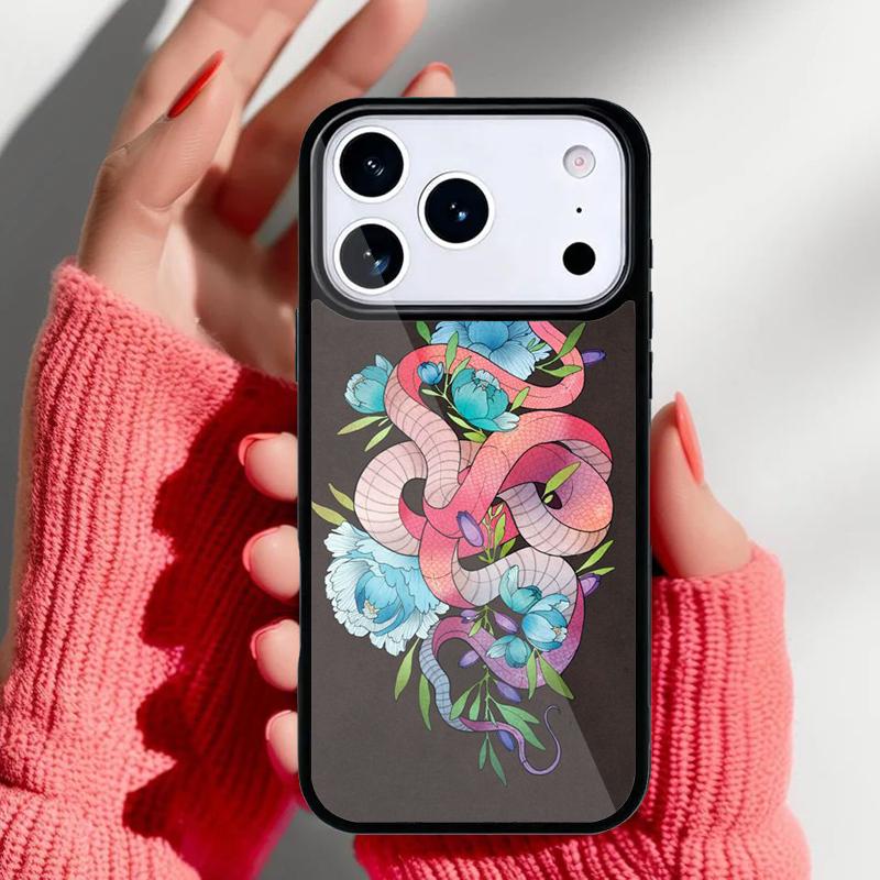 Flower snake Phone Case for iPhone 17 16 15 14 13 Pro Max Back Cover for 12 11 Pro Coque