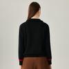 Zhaojun Women's 100% Cashmere Retro Turn-Down Collar Sweater