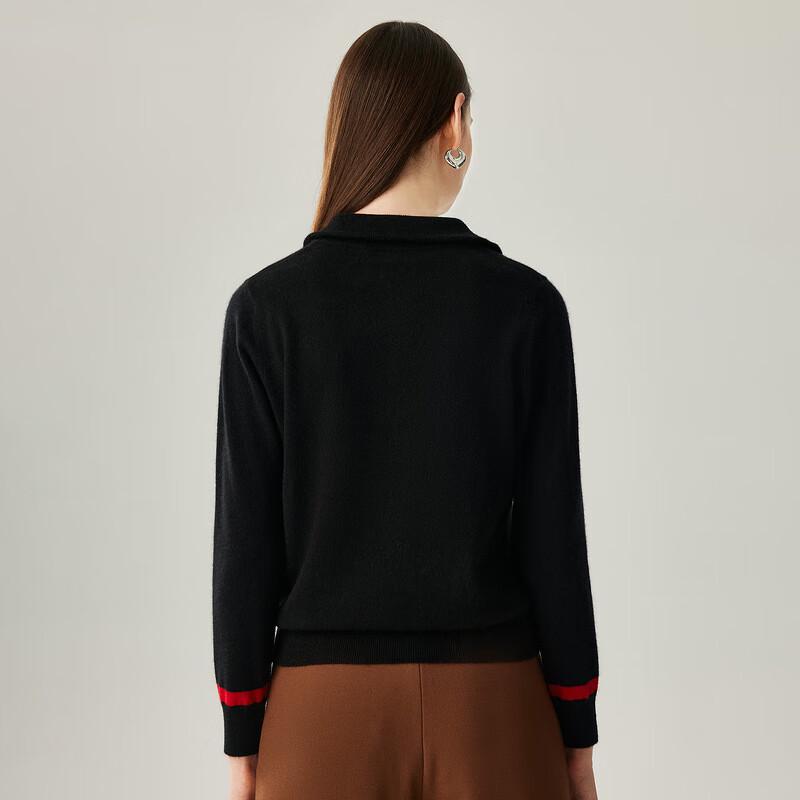 Zhaojun Women's 100% Cashmere Polo Sweater