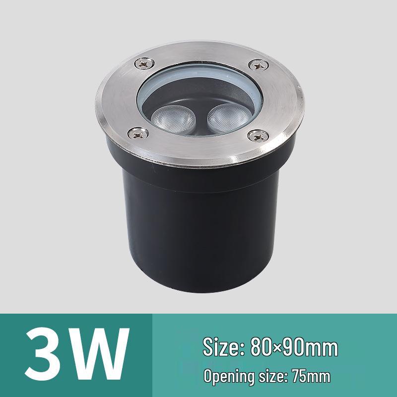 Low Voltage 12V-24V Outdoor LED In-Ground Light: Waterproof, Stainless Steel for Parks and Courtyards