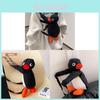 Mochila Infantil Cartoon de Pinguim com Nylon Respirável e Estampa de Animal para Crianças em Idade Pré-escolar