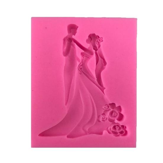 

Bride Groom Mold Wedding Silicone Fondant Cake Chocolate Gum Paste DIY Mould