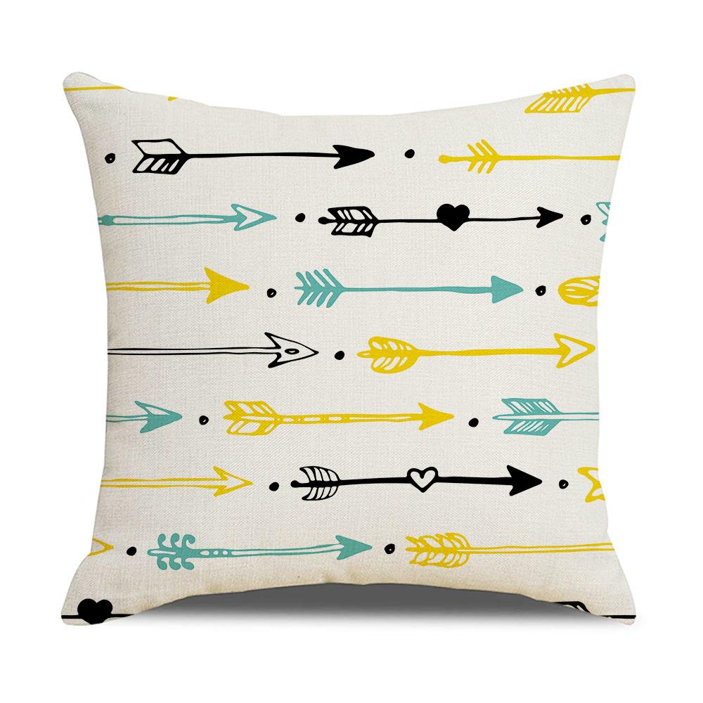 Ins Style New Dream Catcher Linen Sofa Pillow Cover Feather Digital Print Cushion Cover