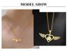 Cazador Stainless Steel Dog Cat Paw Footprint Heart Wings Pendant Necklaces for Women Cute Jewelry Necklaces Gift 2026 Trendy