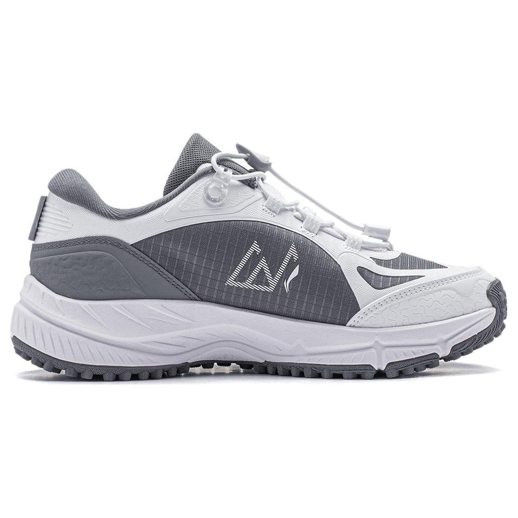 Li Ning Yijie Lite V2 Non-Slip Low-Top Running Shoes Women Sneaker White Gray ARNT010-3