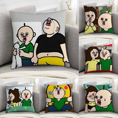 Bbangbbangs Diary Cartoon Pillow Case Sofa Decorative Home Double-sided Print Plush Throw Pillow Covers Cushion Decor Cover