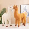 Simulated Alpaca Large Beast Plush Toy Home Decoration Alpaca Sitting On A Bench Children's Sleeping Pillow Gift
