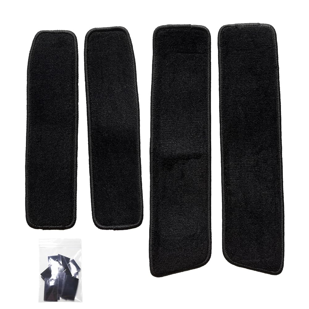 Set of 4 Black Side Step Mats for Toyota Interior Custom Accessories Alphard/Vellfire (40 Series) - Parts,