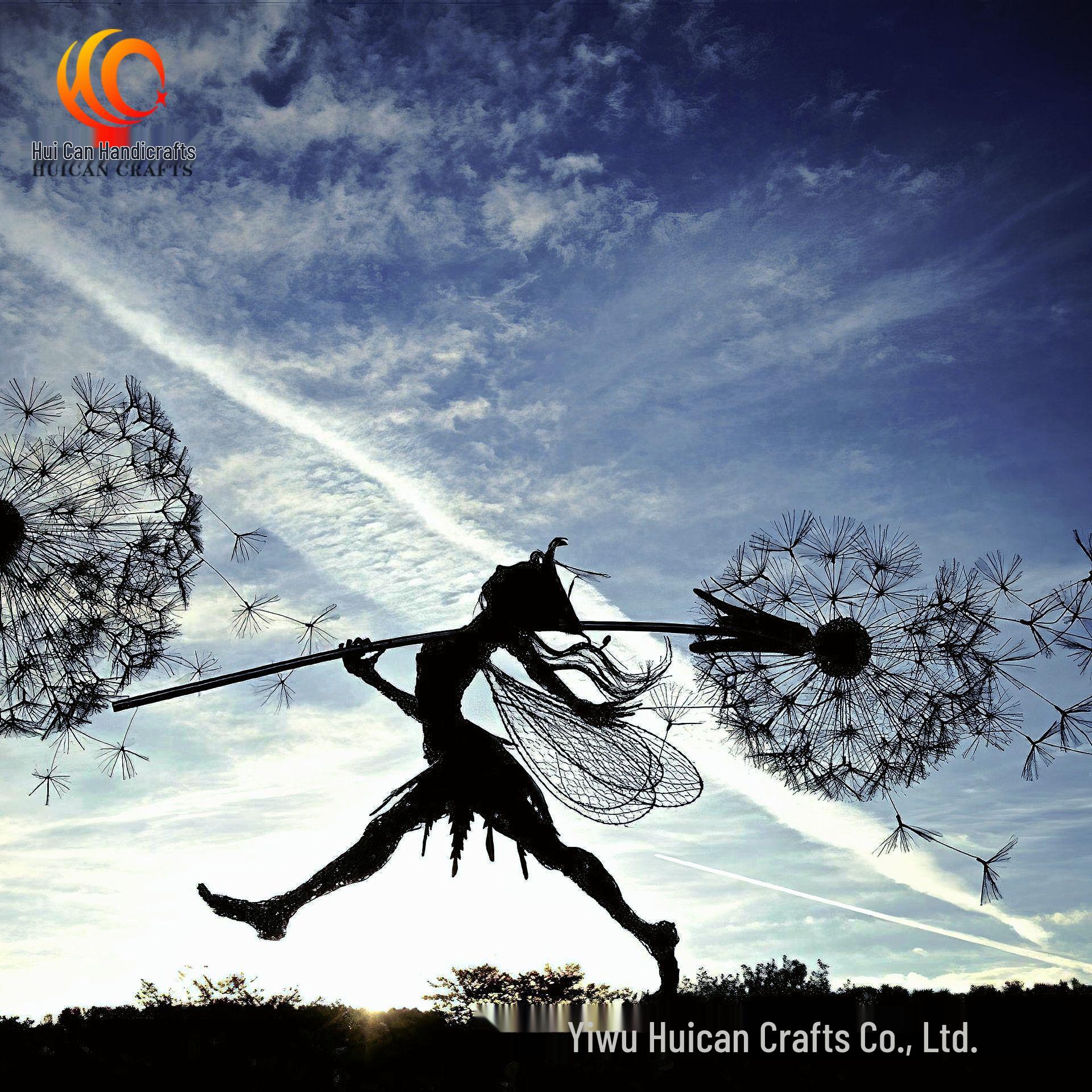 

Металеві прикраси у вигляді кульбаби та феї - Унікальний висококласний декор