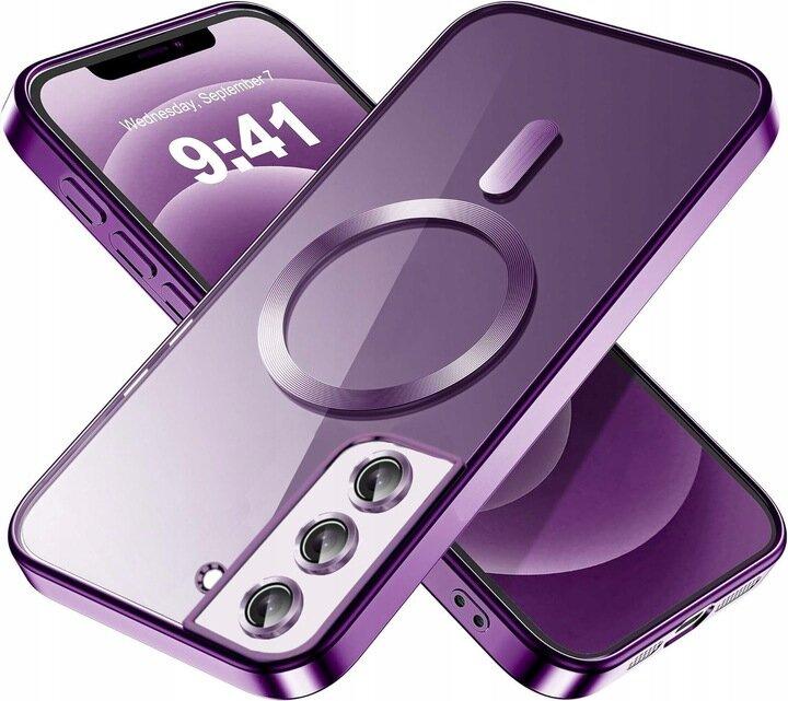Case for Samsung Galaxy S22, Electro MagSafe, Purple + Glass Screen Protector