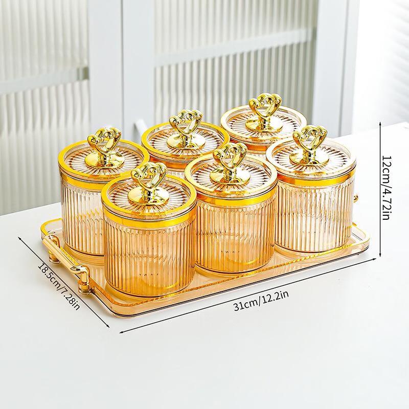 LISM Multi-Compartment Sealed Food Storage Jar with Tray