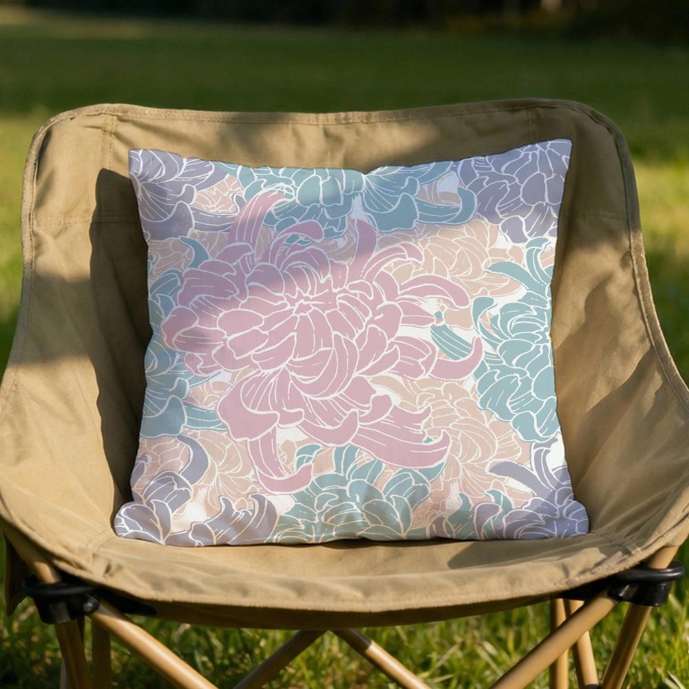 

Dahlia Flower Pattern Cushion Cover Soft Reversible Durable Pillow Cover MultiScene Use for Home Car Daily Comfort 30X30cm