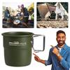 300ml Outdoor Camping Mug with Foldable Handle Camping Water Cup Aluminum Alloy Portable Cup Tableware for Outdoor Backpacking