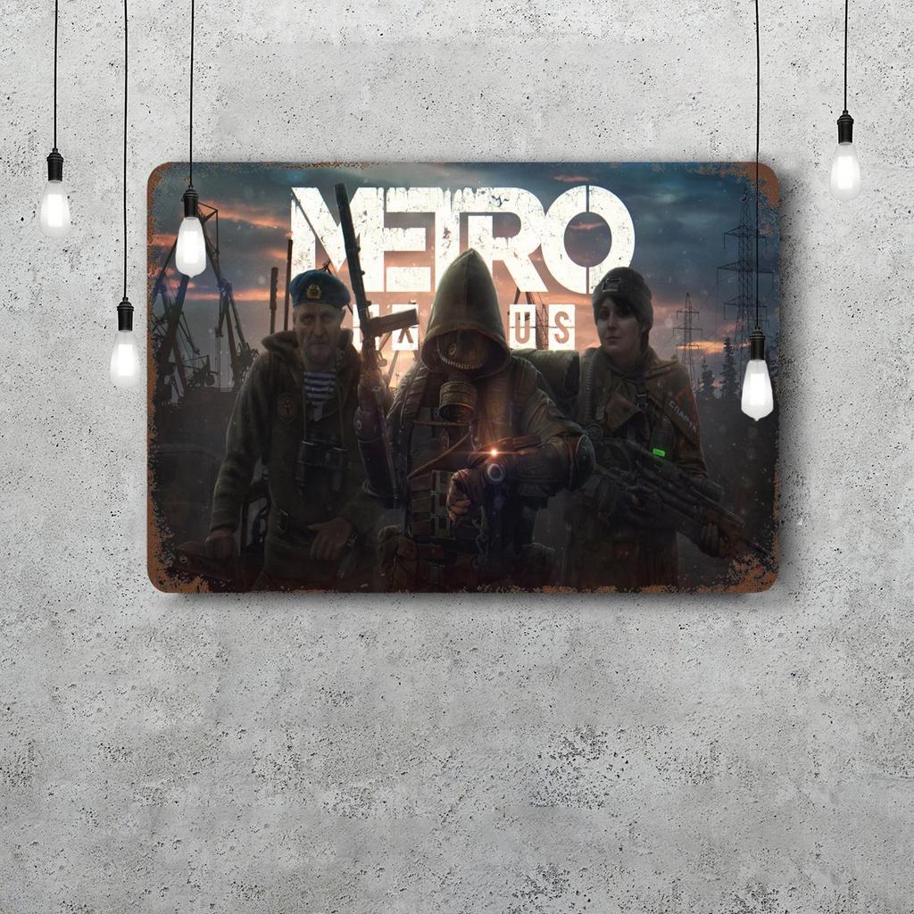 Metro Exodus Plaques Métalliques décoration murale Vieilles Plaques en Fer Blanc Capitaine Affiche Métallique Décor pour Bar Pub Club Décoration Murale