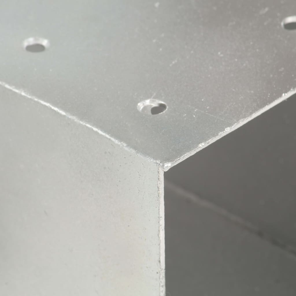 Vidaxl Y-Shaped Post Connector, Galvanized Metal, 81X81 Mm