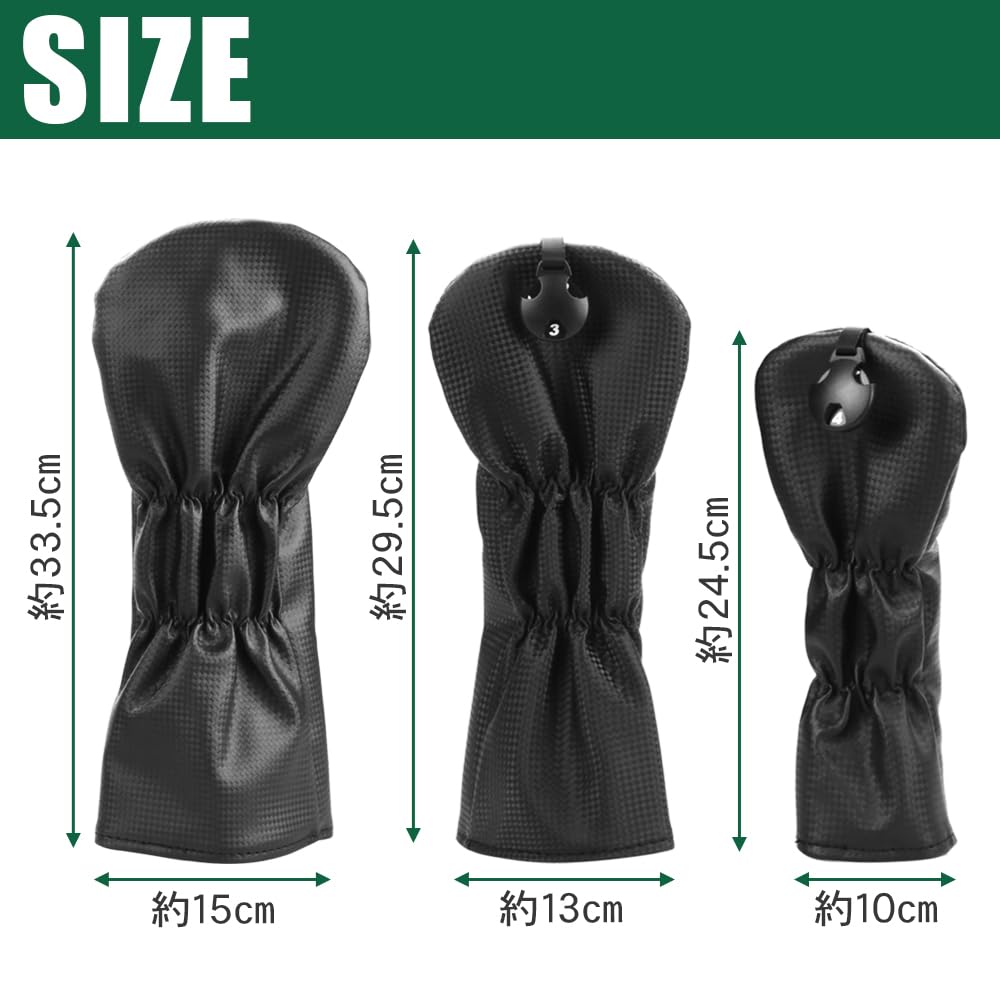 Golf club head with club number scratch gift cover, waterproof, tag, resistant, cushioned, (UT)