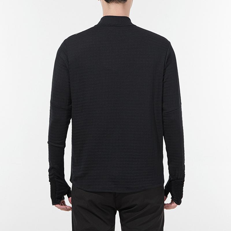 Nike Printed Logo Stand Collar Long Sleeve T-Shirt Men Tops Black DD5663-010