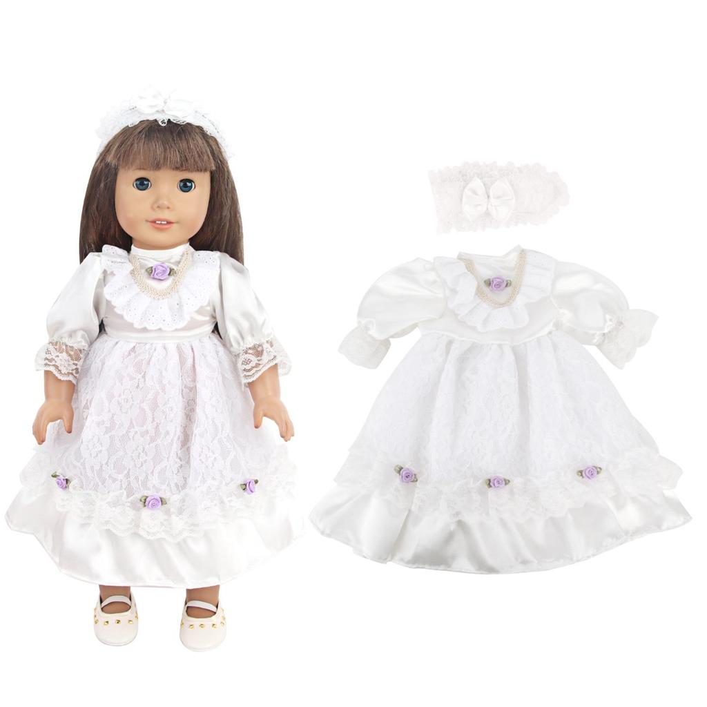 Lace Dress & Headband Set for 47cm Dolls - Hot Selling Doll Clothes & Accessories