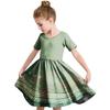 Girl Summer Dress Toddler Skater Dress Color Short Sleeve Casual A-Line T-Shirt Dress