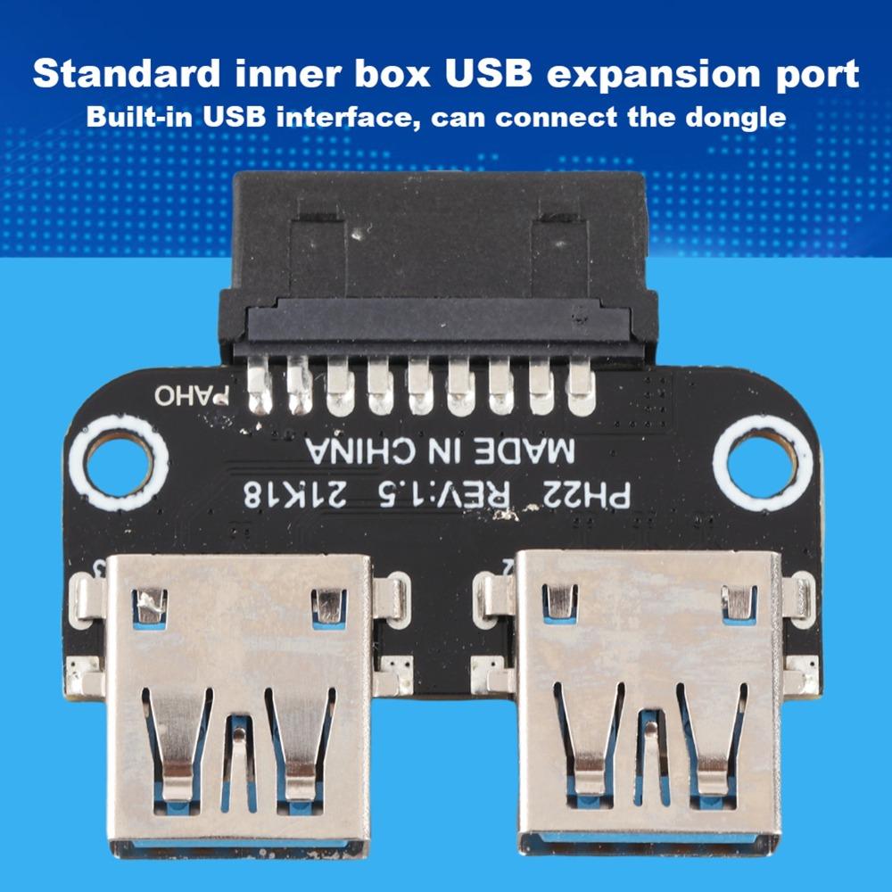 Plug and Play USB Extension Adapter Dual Port Dual USB 3.0 Port Adapter Internal Expansion