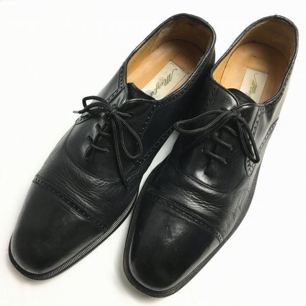 80s90s? Vintage Mezlan Size 10W (28.0cm) Made In Spain Cap Toe Business Shoes Black Men's(USED)