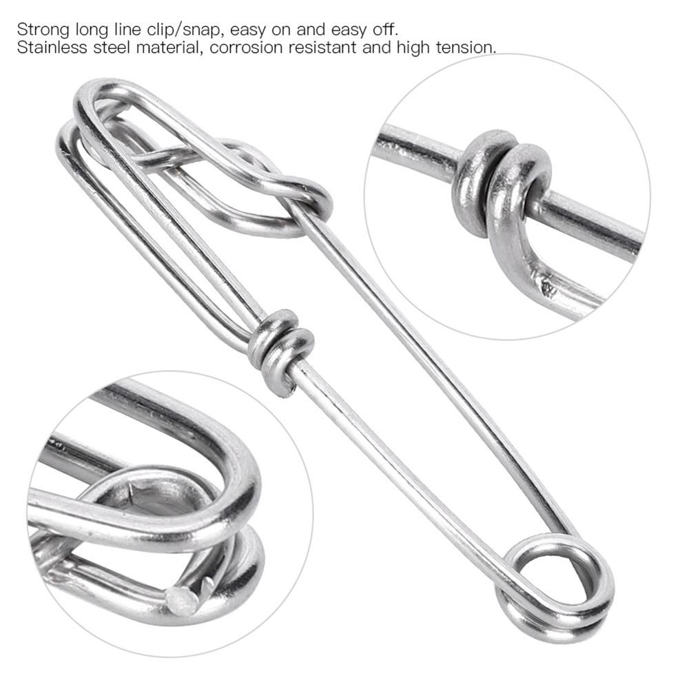 

15PCS 3 Sizes Longline Snap Clips Easy On/Off Longline Branch Hangers Tuna Clips Fishing Accessory 1.8×60mm