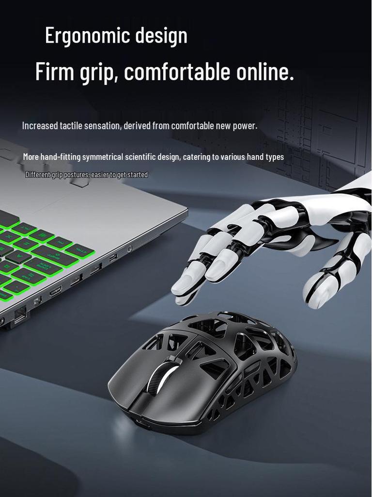 Attack Shark R3 Gaming Mouse: Lightweight Magnesium Alloy with PAW3395 Sensor, Three-Mode Bluetooth Wireless, and 4K/8K Support