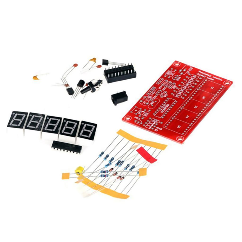 1 lot 1Hz-50MHz Frequency Counter DIY RF Kits Crystal Oscillator Meter Digital LED Tester Meter