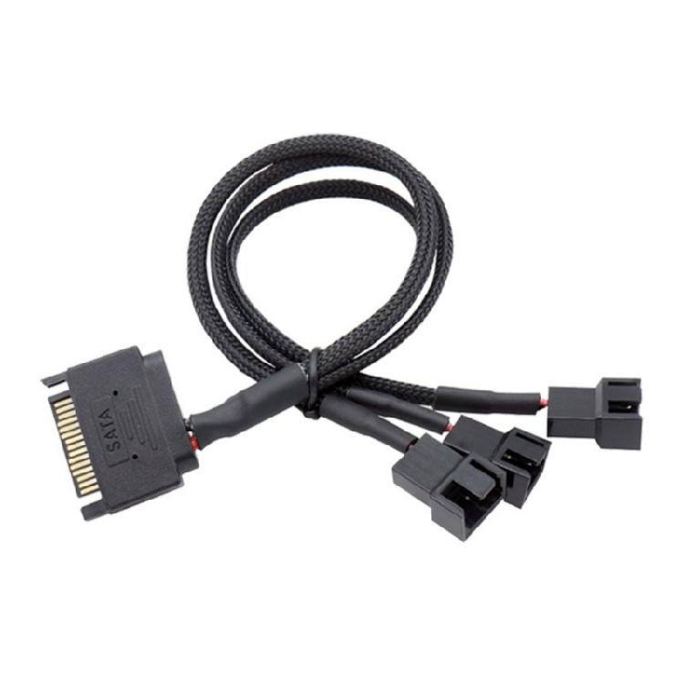SATAs To 4Pin Fan Connectors Cable Flexible 1 to 3/4 Expansion For Optimized Airflows And Computer Component Protections