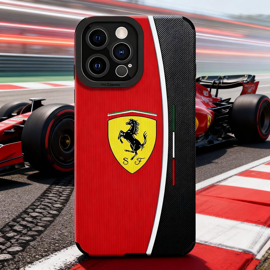 Auto-Emblem All-inclusive Handyhülle Für Ferrari Racing Für iPhone 11 12 13 14 15 16 17 Pro X XR XS Max Mini 7 8 Plus Zubehör