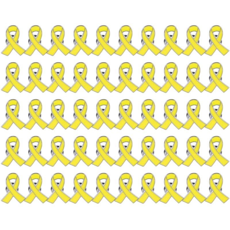 Band Pin, Pack of 50 Metal Awareness Lapel Pin Band Brooch Pin Hope Pin Enamel Jewellery Pin for Decoration