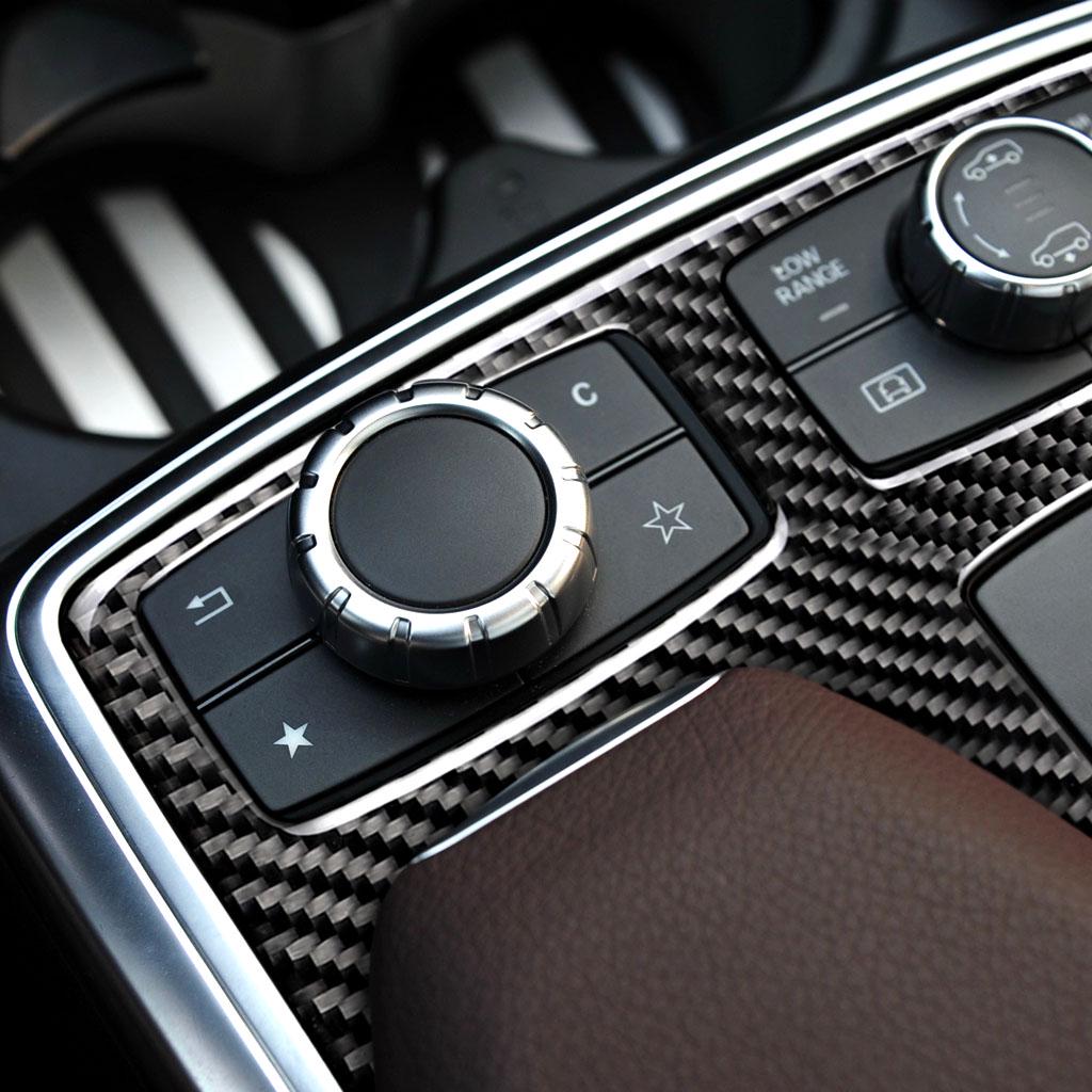 Carbon Fiber Central Console Trim for GLE/GLS 195x197mm Black