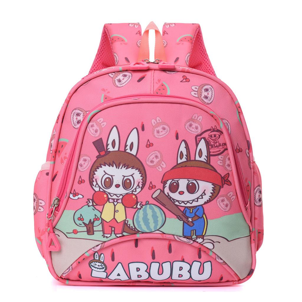 Kid Stylish Cartoon Backpack With Durable Fabric Colorful Pattern Zipper Closure