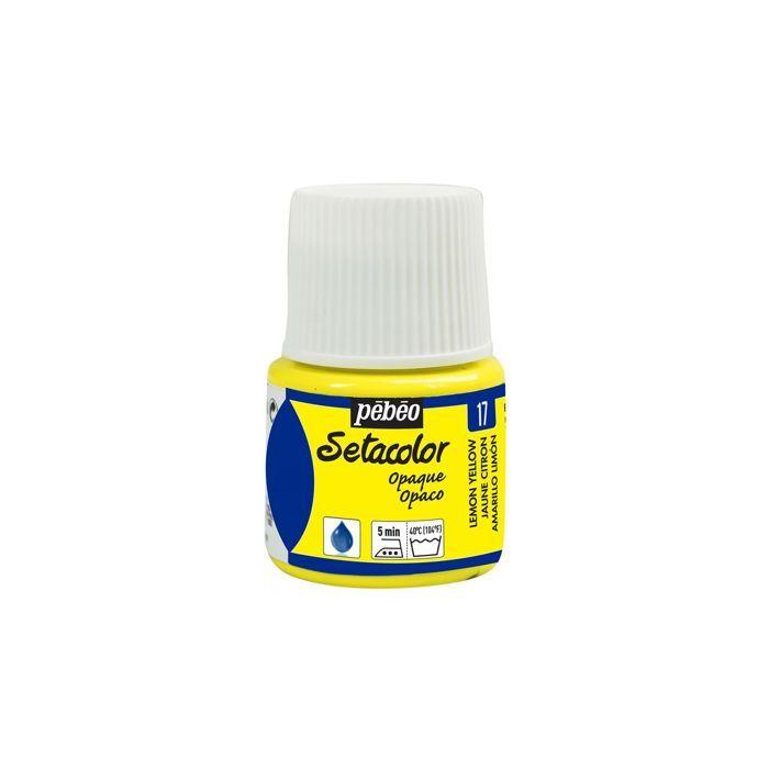 Fabric Paint - PéBéo - Setacolor Opaque - Lemon Yellow - 45 Ml - Wash-resistant