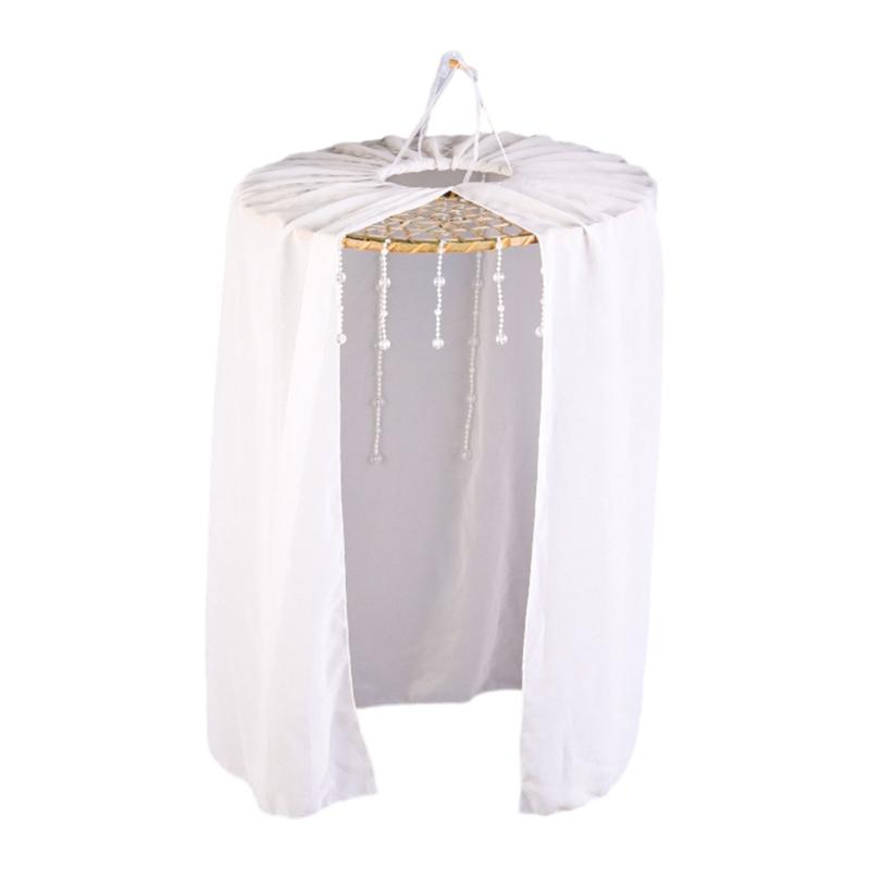 White Chinese Ancient Veils Hat Tradition Hat Douli Hat Role Playing Knight Hat for Authentic Historical