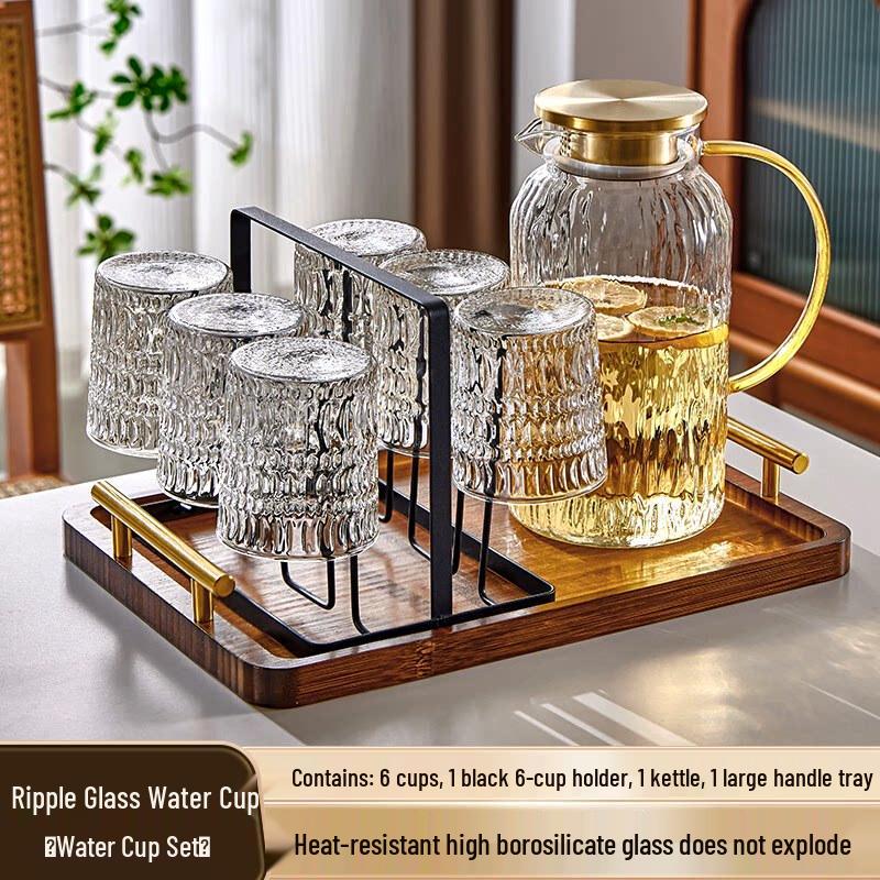 Star Embossed Heat-Resistant Glass Cup