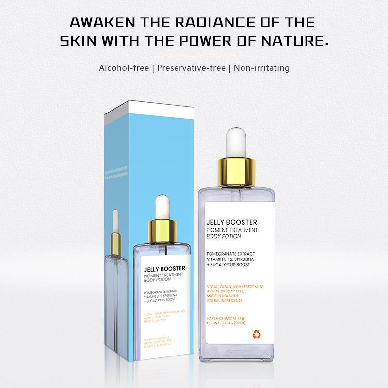 

Осветляющая эссенция выравнивает тон кожи, увлажняет и питает оригинальную жидкость, эссенция мелатонина