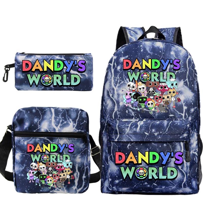 Dandy's World Print Fashion Children's Shoulder Bag Pencil Bag Youth Leisure School Bag Three-piece Set